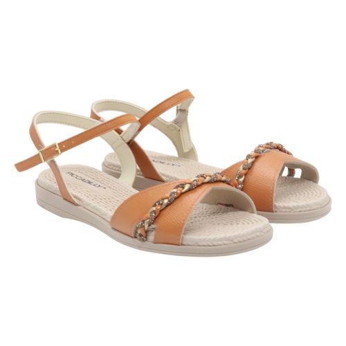 Sandália Rasteira Piccadilly 513034 Laranja