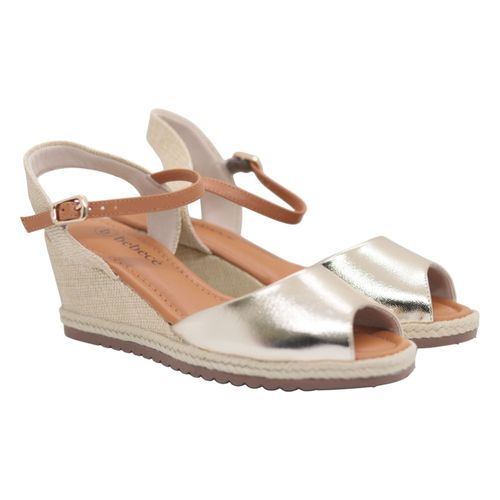 Sandália Anabela Bebecê T5828-181 Dourado