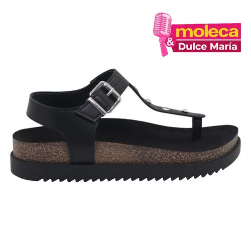 Sandália Rasteira 5500.114 Moleca Preto