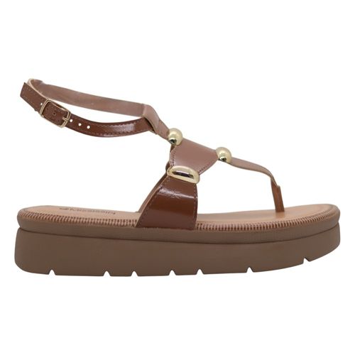 Sandália Anabela Mississipi Mf991 Tabaco