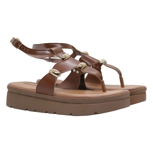 Sandália Anabela Mississipi Mf991 Tabaco