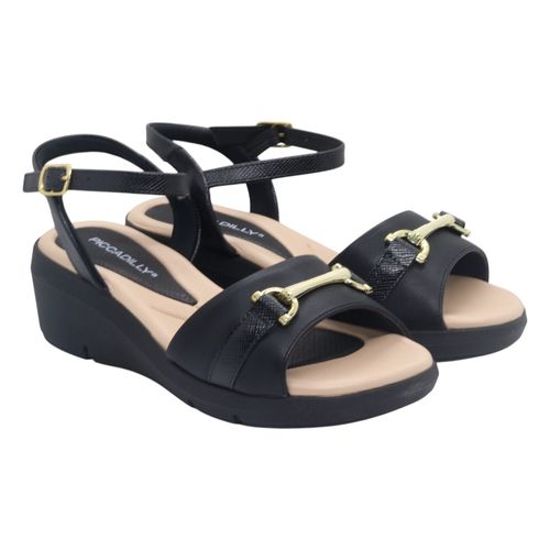 Sandália Anabela Piccadilly 540413 Preto