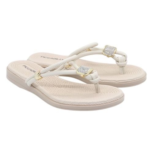 Tamanco Rasteira Piccadilly 513039 Marfim