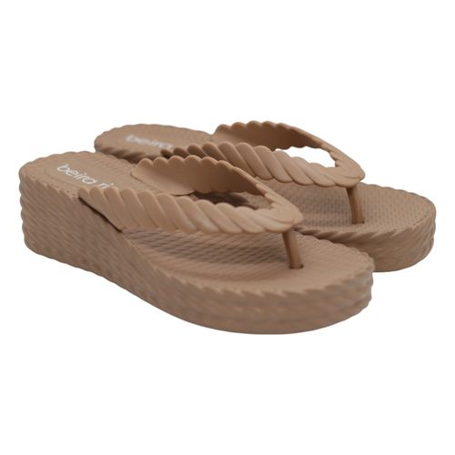 Tamanco Anabela Beira Rio 8561.100 Nude