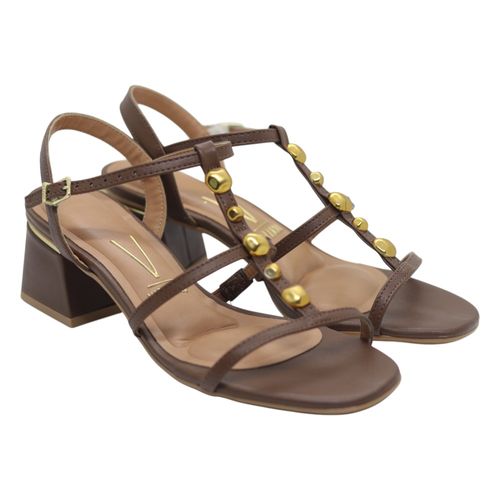 Sandália Salto Bloco Vizzano 6428.153 Marrom