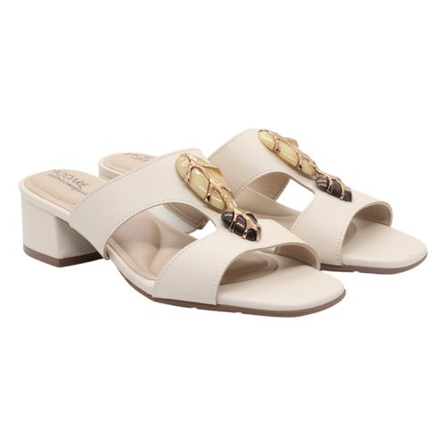 Tamanco Salto Bloco Modare 7211.104 Creme