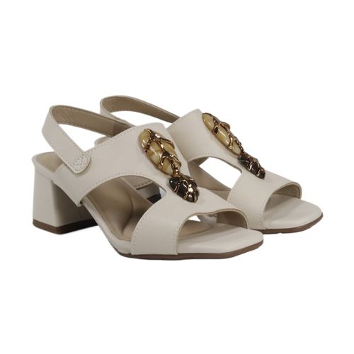 Sandália Salto Bloco Modare 7172.127 Creme