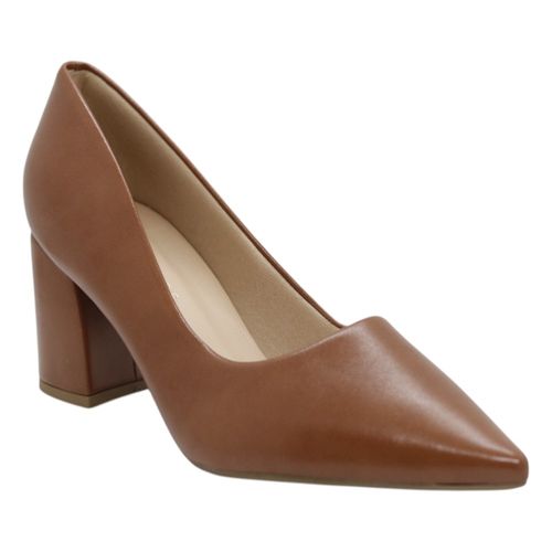 Scarpin Salto Bloco Pisamare 492.7043 Caramelo