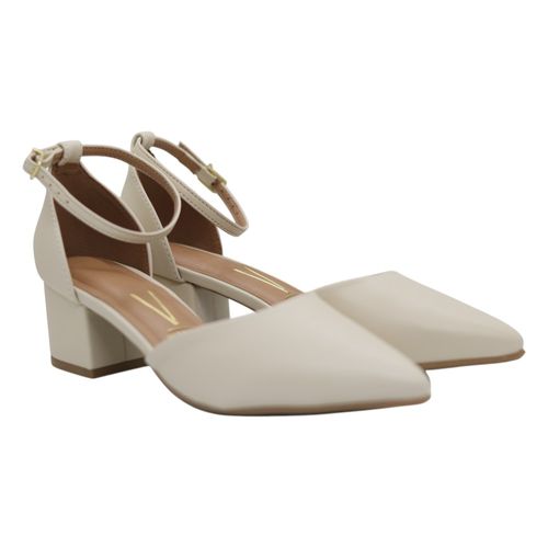 Scarpin Salto Bloco Vizzano 1220.317 Creme
