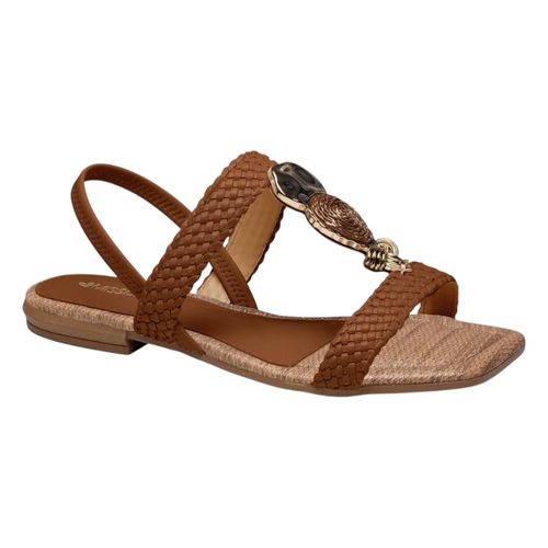 Sandália Rasteira Mississipi J0401 Tabaco