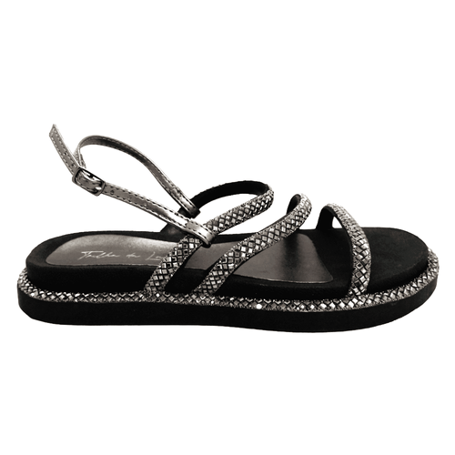 Sandália Rasteira Trilha Da Lua Vam14 Preto