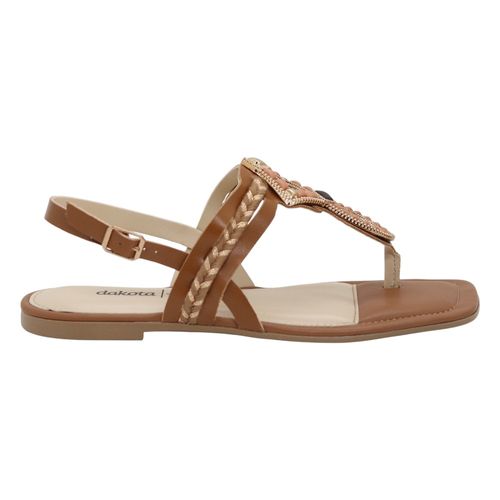 Sandália Rasteira Dakota Y7951 Caramelo