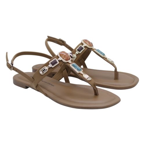 Sandalia Rasteira Dakota Y9571 Caramelo