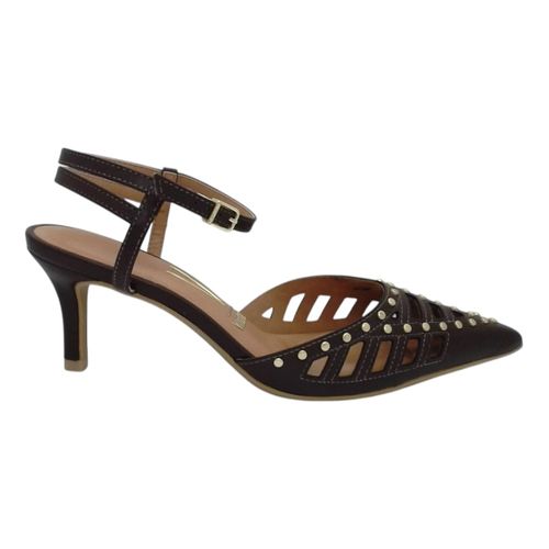 Scarpin Salto Fino Vizzano Chanel 1456.103 Chocolate