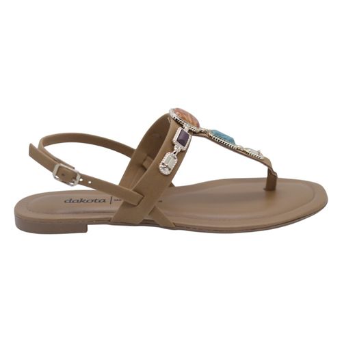 Sandália Rasteira Dakota Y9571 Caramelo