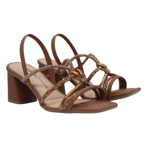 Sandália Salto Dakota Y9761 Caramelo