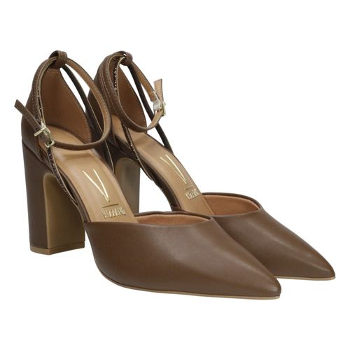 Scarpin Salto Bloco Vizzano 1285.449 Capuccino