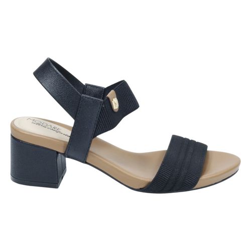 Sandália Salto Modare 7187.100 Preto/Camel