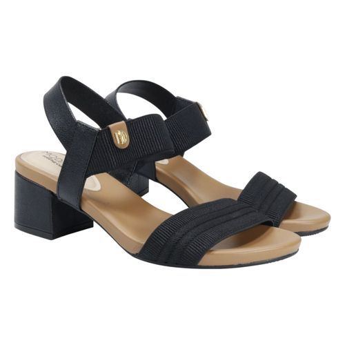 Sandália Salto Modare 7187.100 Preto/Camel