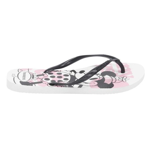 Chinelo Havaianas Slim Disney 4141203 Branco/Preto