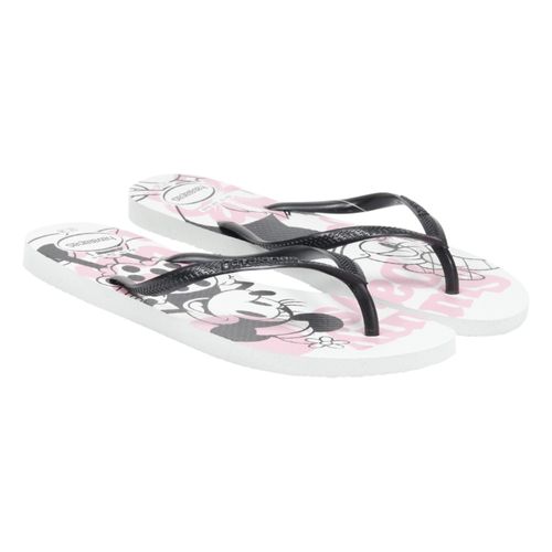 Chinelo Havaianas Slim Disney 4141203 Branco/Preto