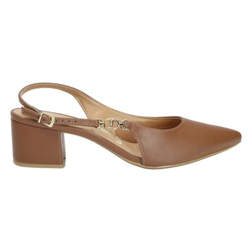 Scarpin Vizzano Salto Bloco Chanel 1220.385 Marrom