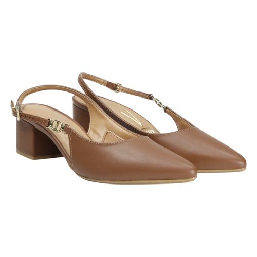 Scarpin Vizzano Salto Bloco Chanel 1220.385 Marrom