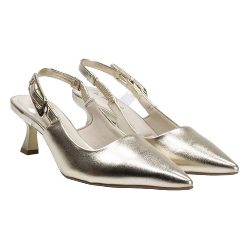 Scarpin Salto Fino Bebecê T3814-381 Dourado