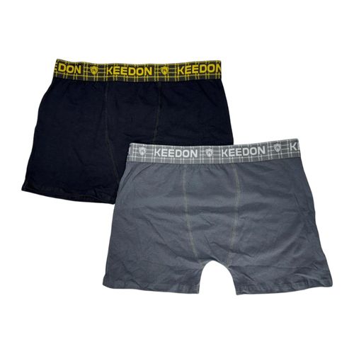 Cueca Boxer Keedon Kit C/2 001 Cotton Chumbo