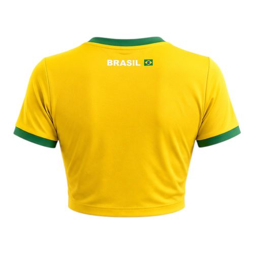 Cropped Braziline Brasil Lotus 2300792108 Amarelo