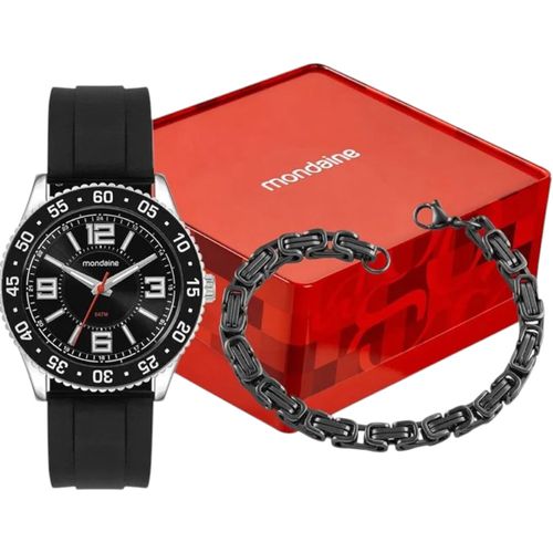 Kit Relógio Mondaine Com Pulseira 33035G0MKNI7K1 Preto