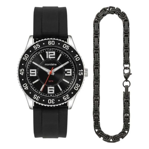 Kit Relógio Mondaine Com Pulseira 33035G0MKNI7K1 Preto