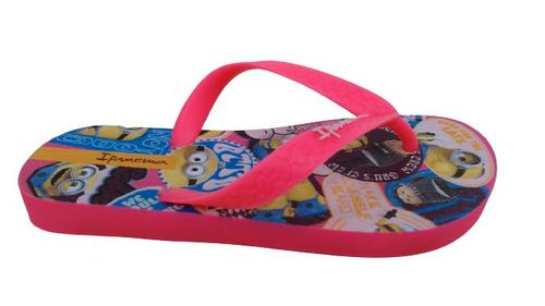 Chinelo Dedo Infantil Ipanema Minions Aj340 - Rosa/Amarelo