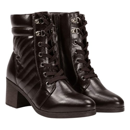 Bota Salto Mooncity Cano Curto 73202 Marrom