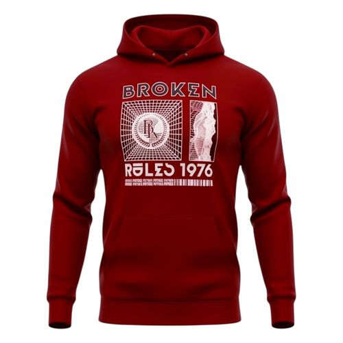 Blusa Moletom Broken Rules 540391 Vermelho