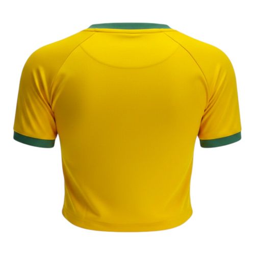 Camisa Cropped Braziline Brasil Fem. 023007921 Amarelo