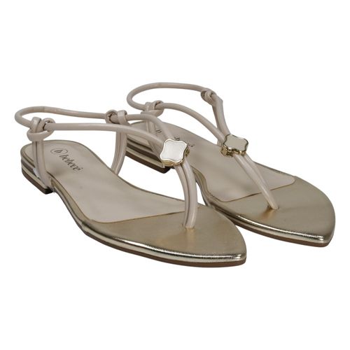 Sandália Rasteira Bebecê T2583-117 Creme