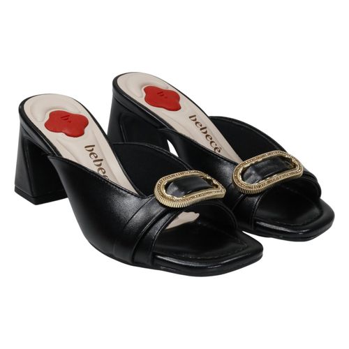 Tamanco Salto Bloco Bebecê 6056-131 Preto