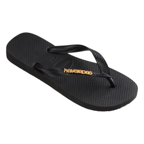 Chinelo Havaianas Top Logo Metallic 4127244 Preto