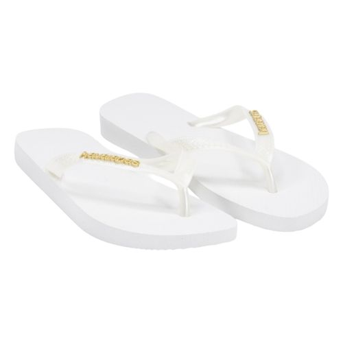 Chinelo Havaianas Top Logo Metallic 4127244 Branco