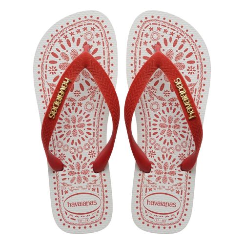 Chinelo Havaianas Top Bordado Flor 4150552 Vermelho