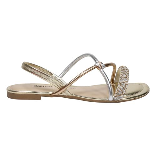 Sandalia Rasteira Dakota Y9144-0001 Champanhe