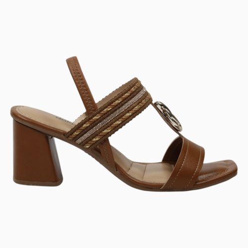 Sandália Salto Dakota Db663 Caramelo