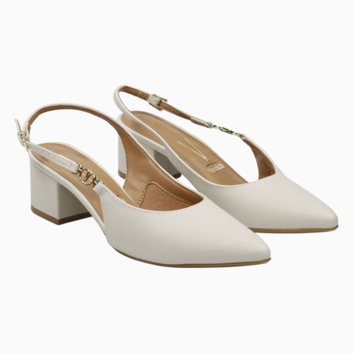 Scarpin Vizzano Salto Bloco Chanel 1220.385 Branco