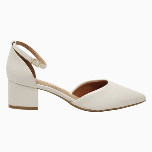 Scarpin Salto Bloco Vizzano 1220.317 Branco