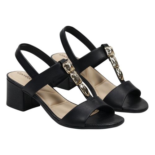 Sandália Salto Confortflex 2657403 Preto