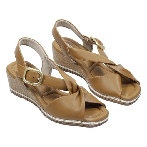Sandália Anabela Piccadilly 409083 Camel