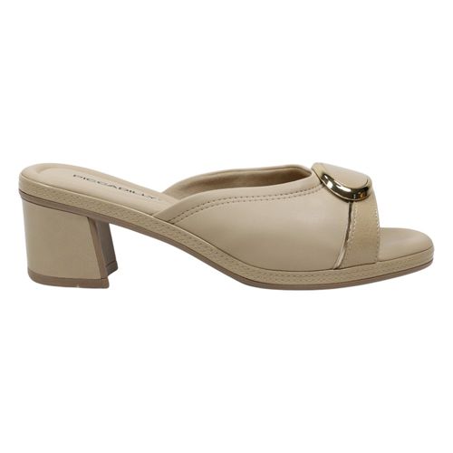 Tamanco Salto Piccadilly 566088 Creme
