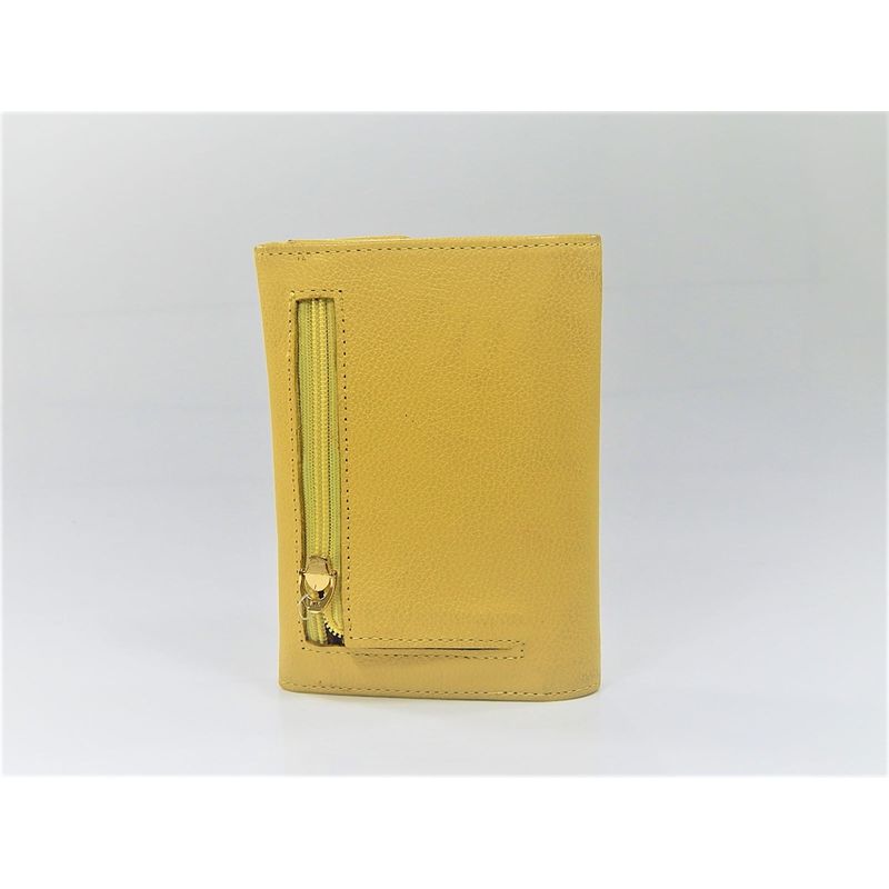 Carteira-Feminina-Classe-Couro-Amarelo