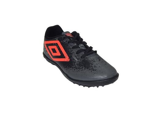 Chuteira Society Infantil Umbro 801 - Grafite/Coral